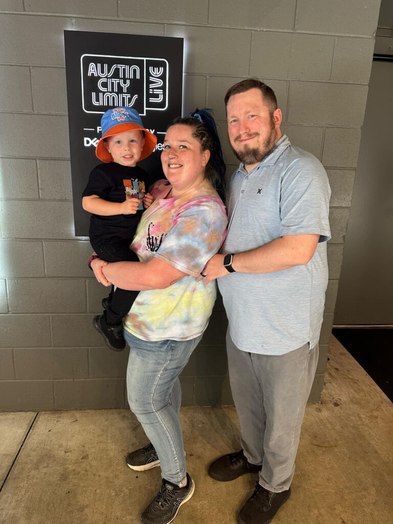 Larissa Jackson and her family Josh and Vincent.